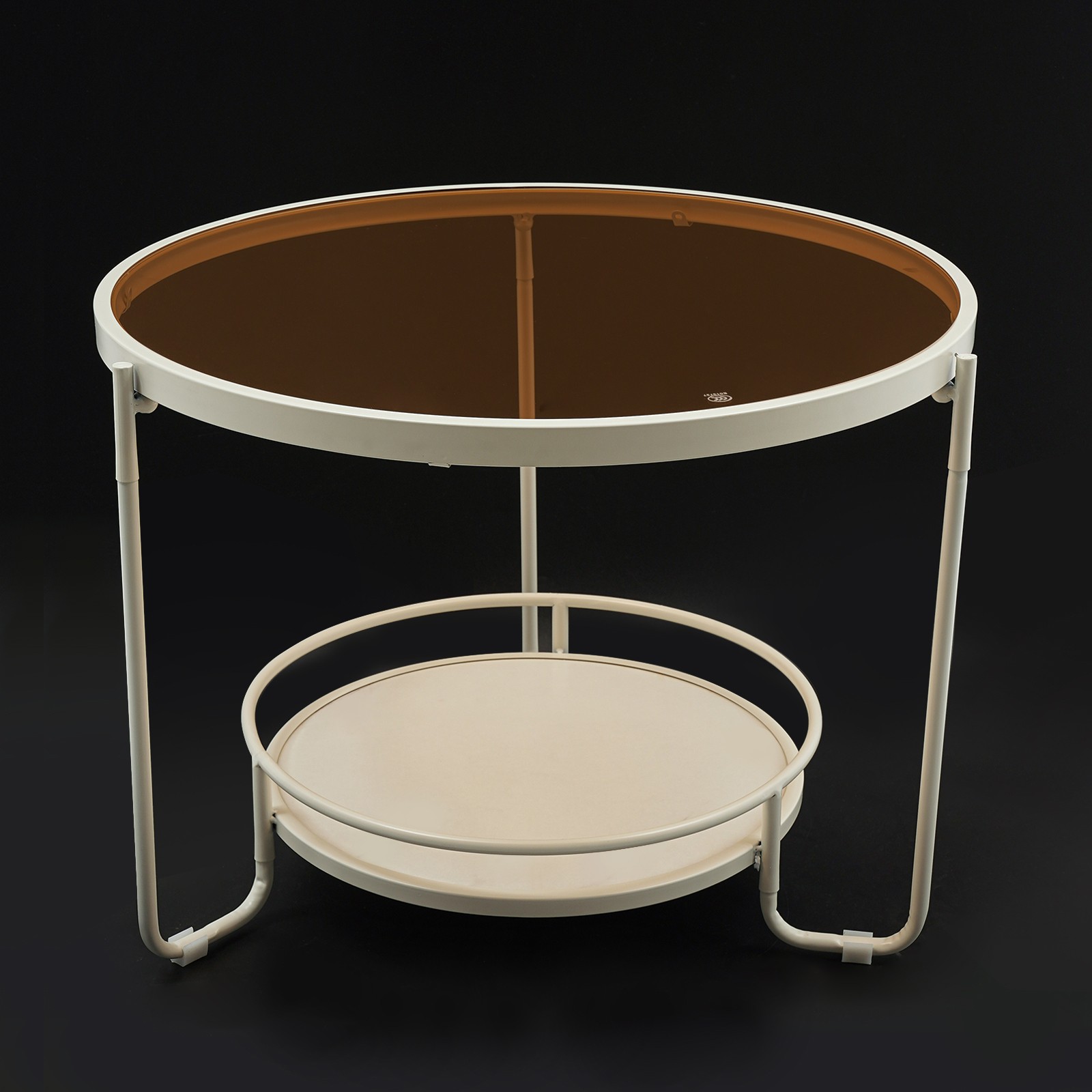 Modern Round 2-Tier Side Table, Coffee Table,tea table for balcony, study room
