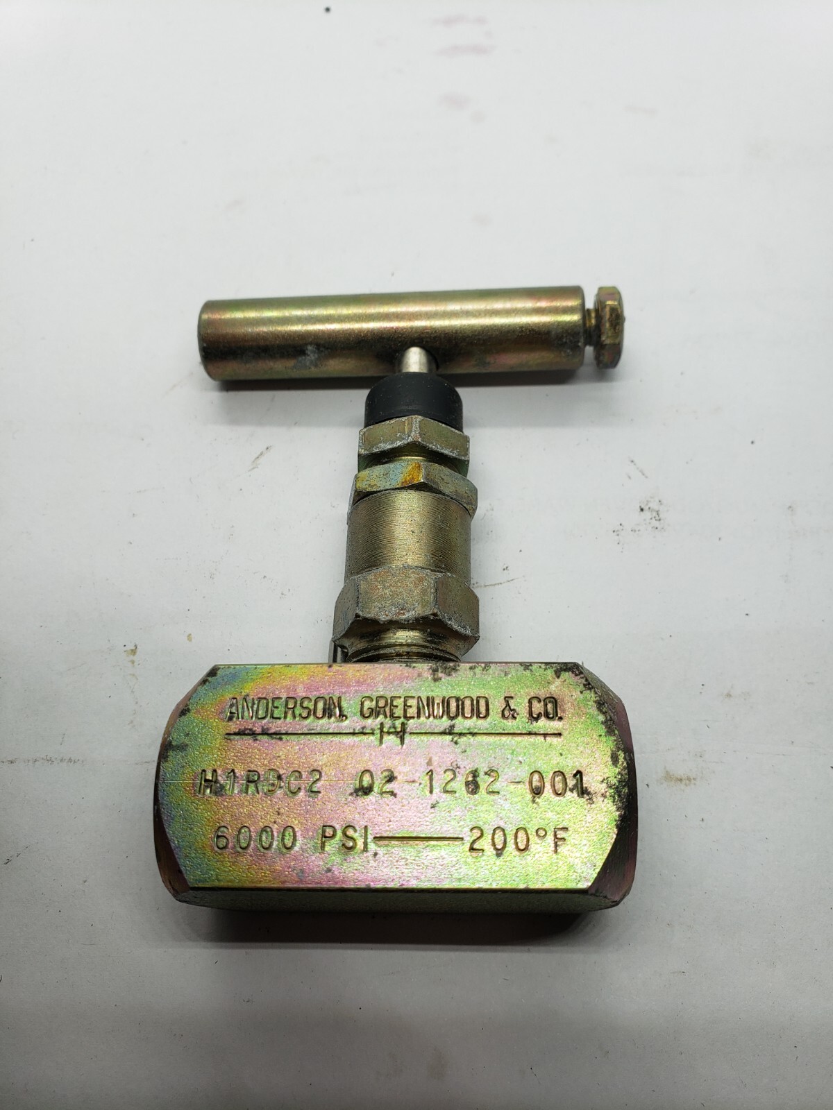 ANDERSON-GREENWOOD H1RDC-2 02-1262-001 NEEDLE VALVE, 6000PSI 200°F, NIB