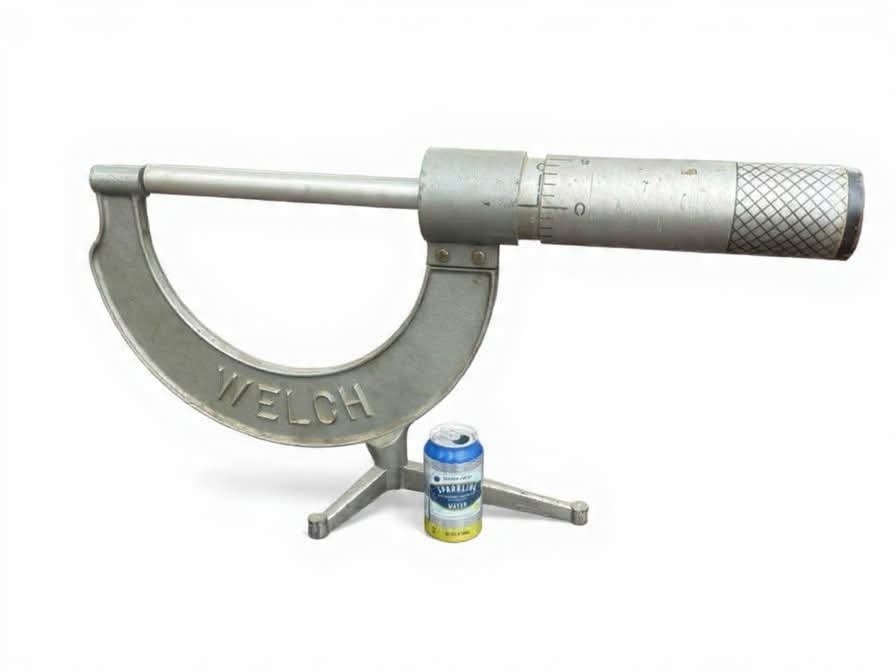 c. 1960s Welch Demonstration Micrometer. 33” Long, 17” Tall. 9” Deep.