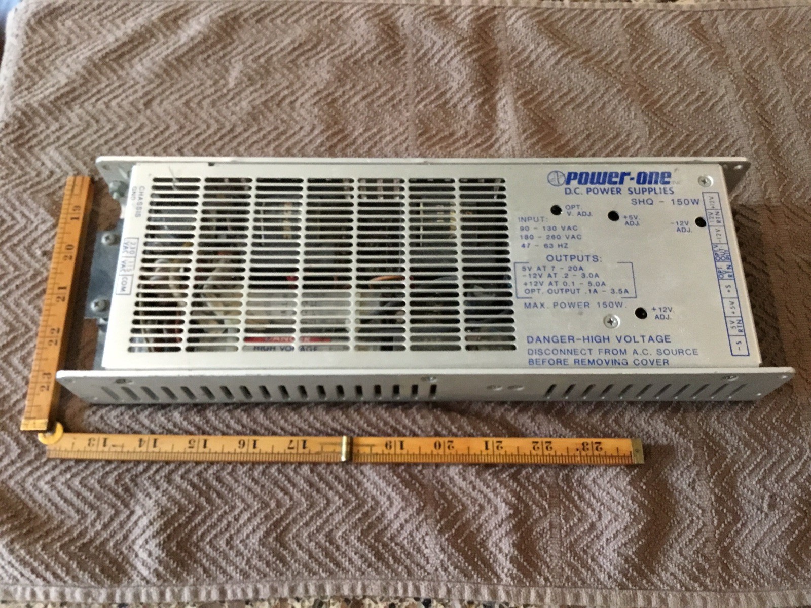 Power-one Model SHQ-150W Power Supply 90-130 & 180-260V-ac, 5V & 12VDC 150W