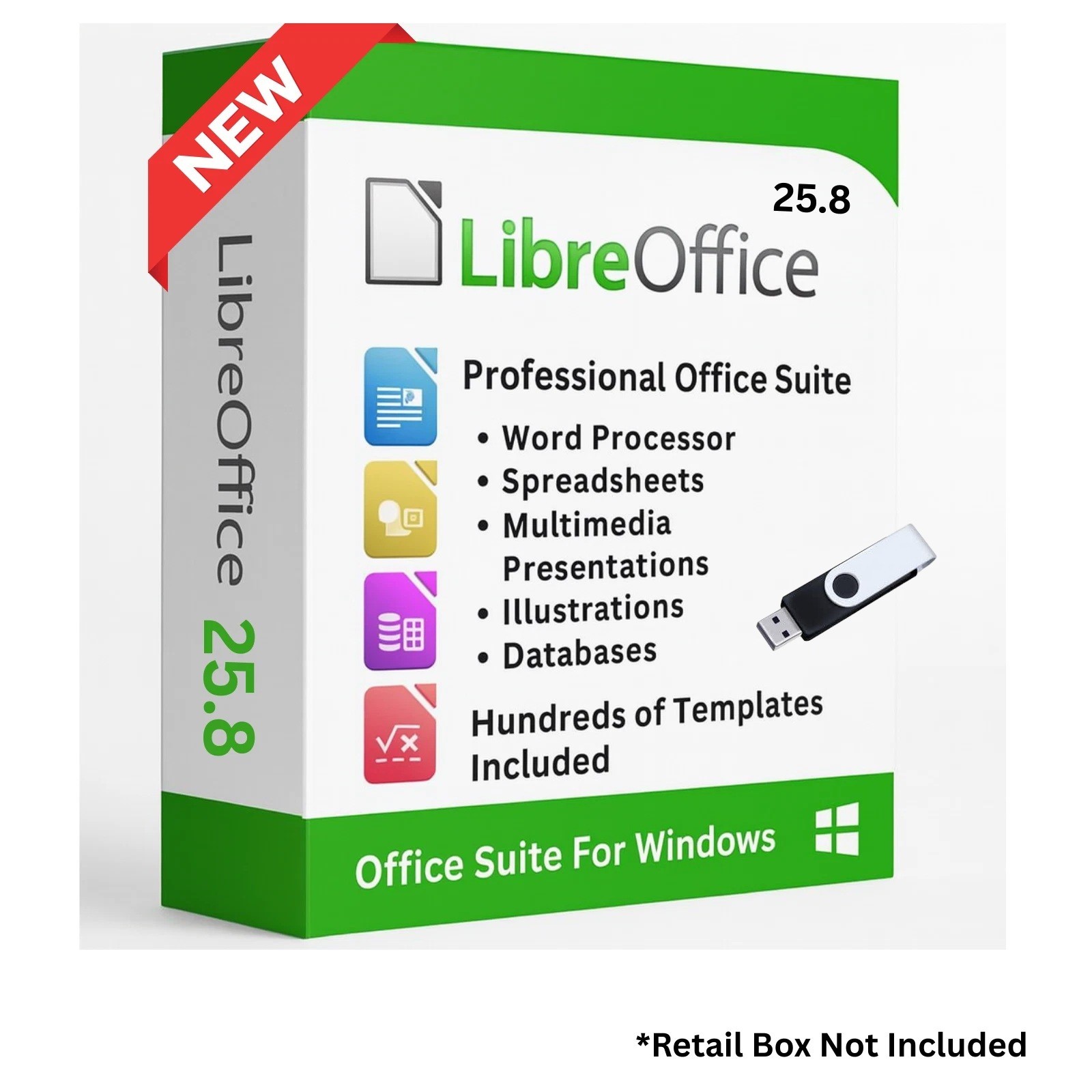 Libre Office 25.8 Software Suite for Windows-Word-Home-Student-Business