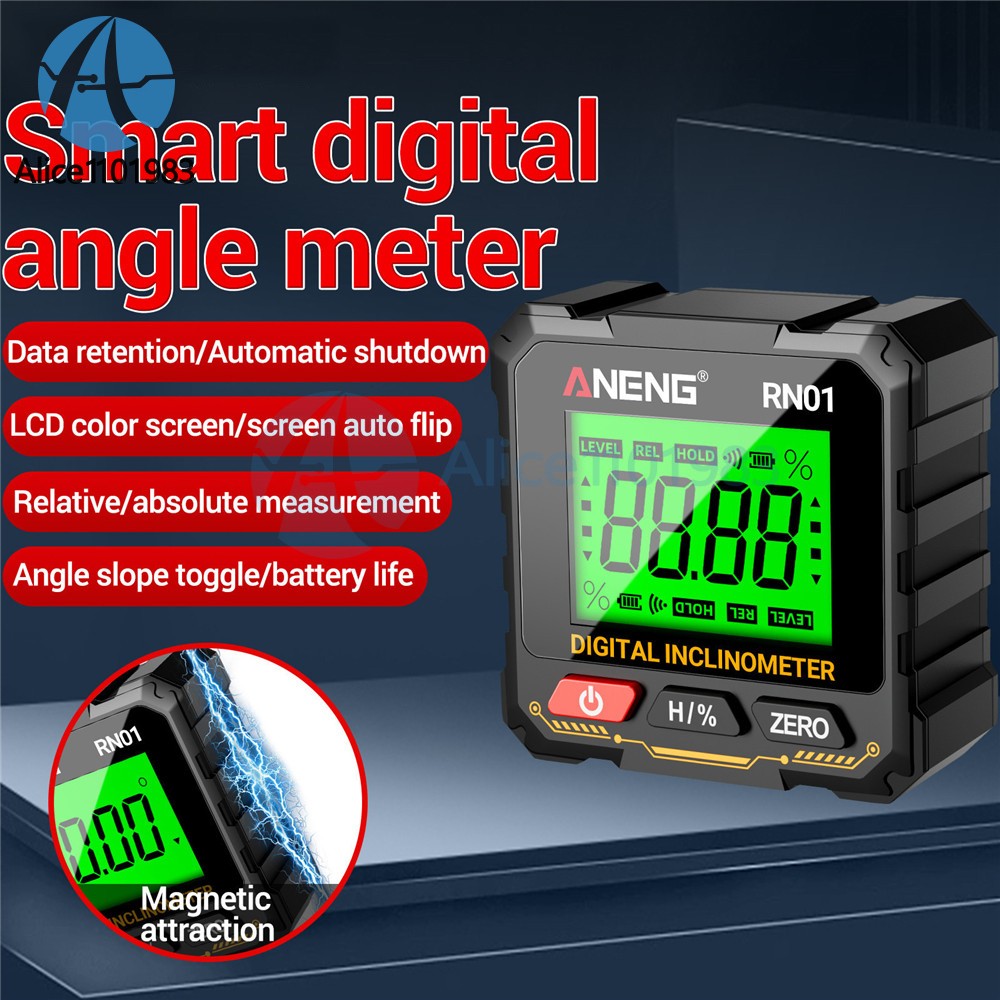ANENG Magnetic Digital Level Box LCD Angle Finder Protractor Inclinometer Gauge