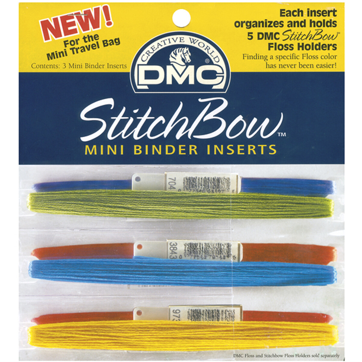 DMC U1335L StitchBow Mini Binder Inserts-3/Pkg (6Pk)