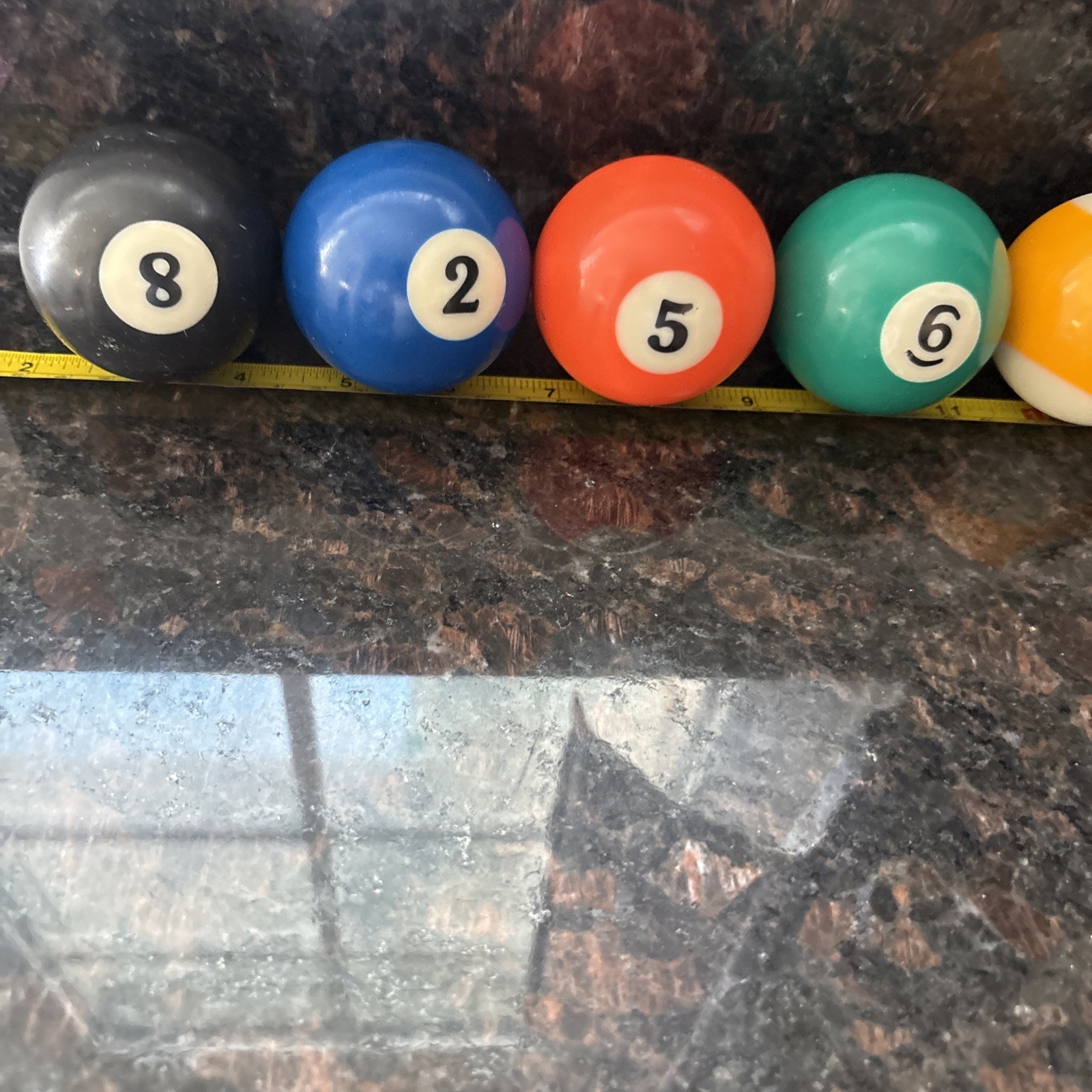 Lot Of 10 Vintage Billiard Pool Table Balls Mixed Lot -Incomplete Set- 2” Balls