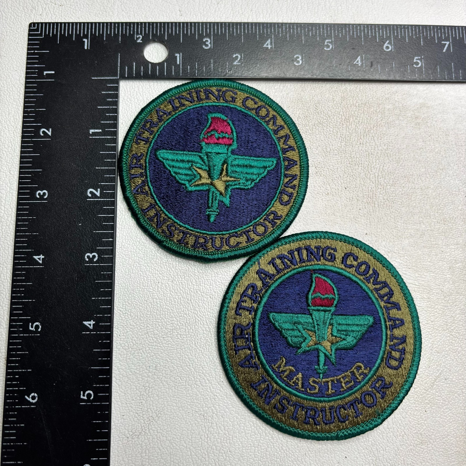 2 Patches  Military US Air Force AIR TRAING COMMAND INSTRUCTOR  + MASTER 62TX