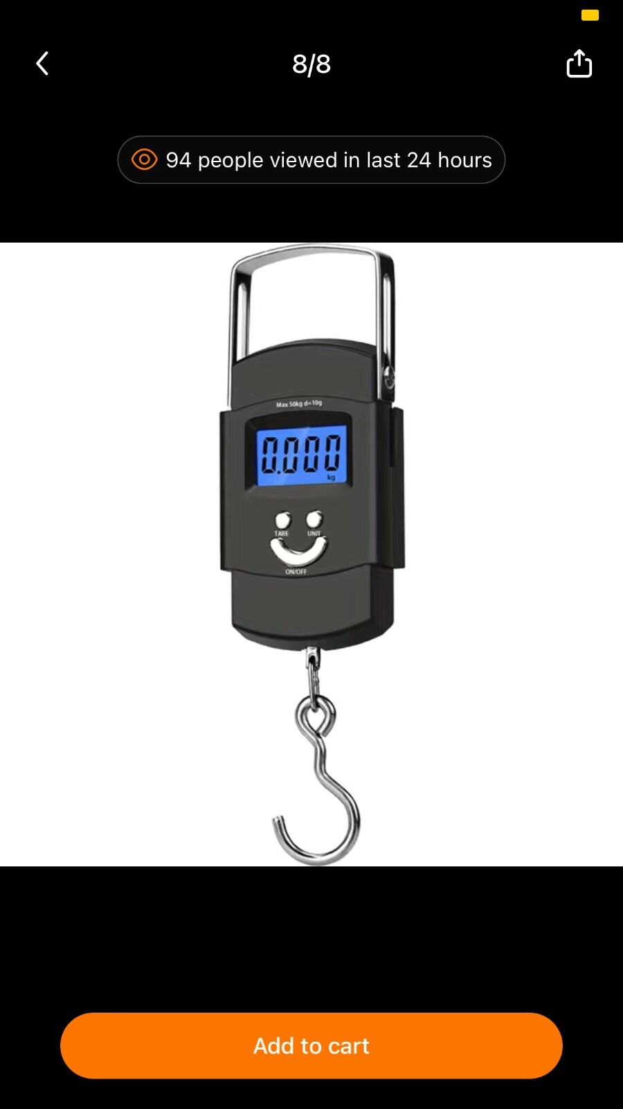 fishing scale 110pound/50kg LED screen electronic