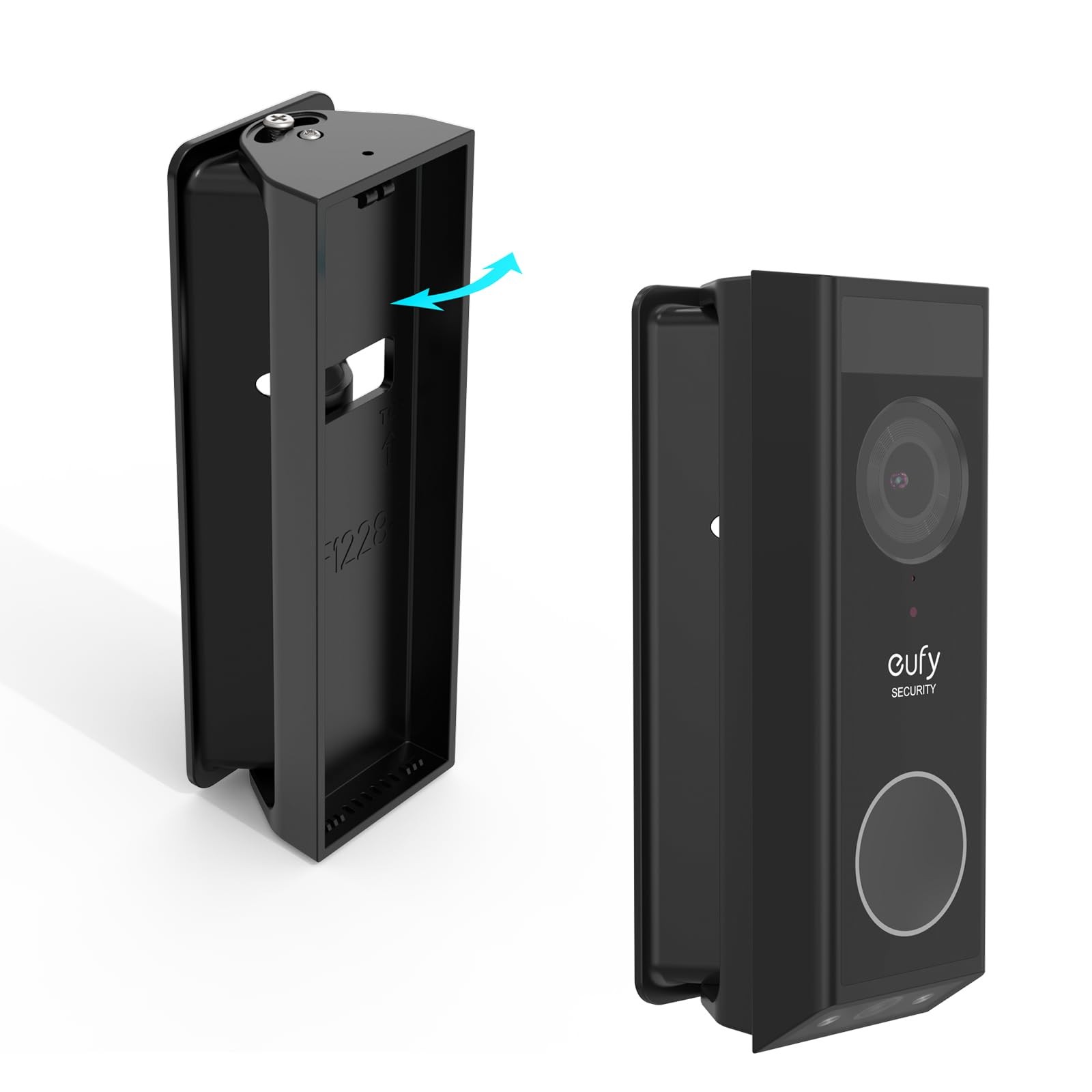 Holaca Doorbell Wall Mount for Eufy Security Video E340, BLACK
