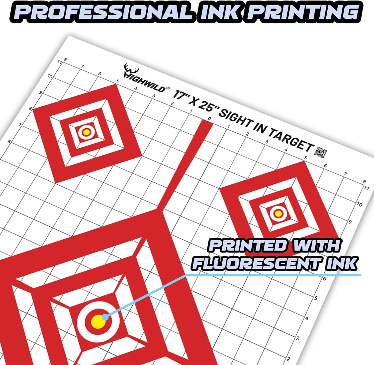 Sight in Shooting Range Paper Target - 17X25 Inches - Suitable for Handguns, ...