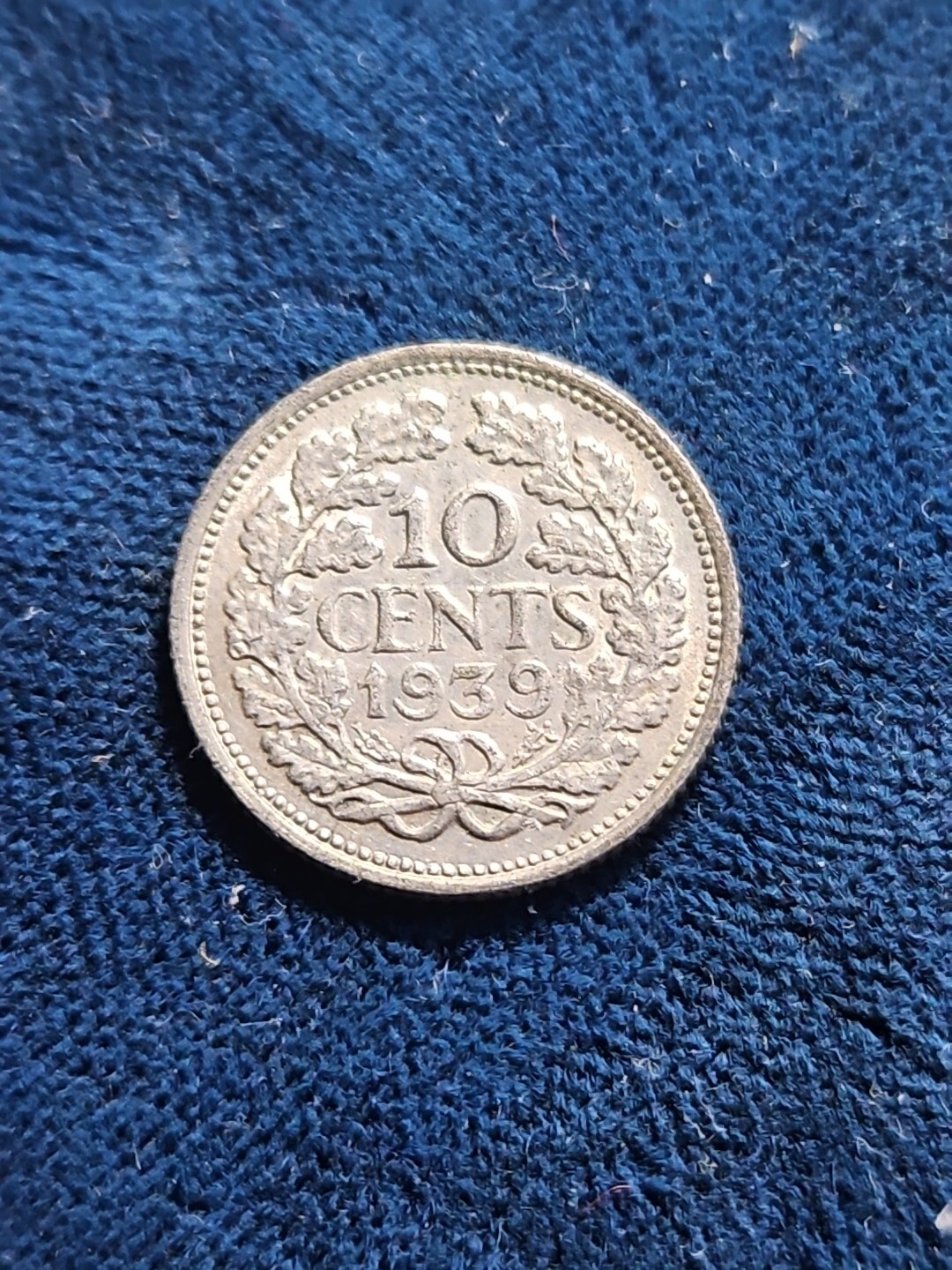 1939  Netherlands 10 Cents Silver (KM.#163)