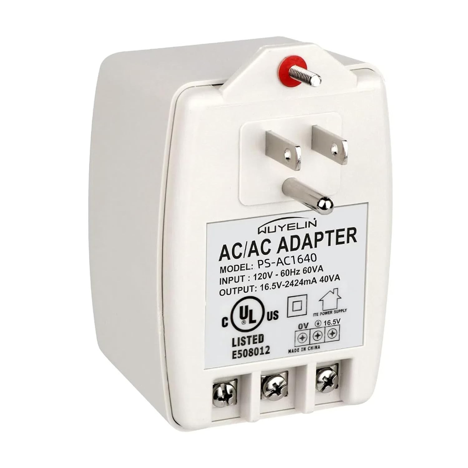 16.5V 40VA Burglar Alarm Systems and Doorbell Transformer,16.5V Plug in...