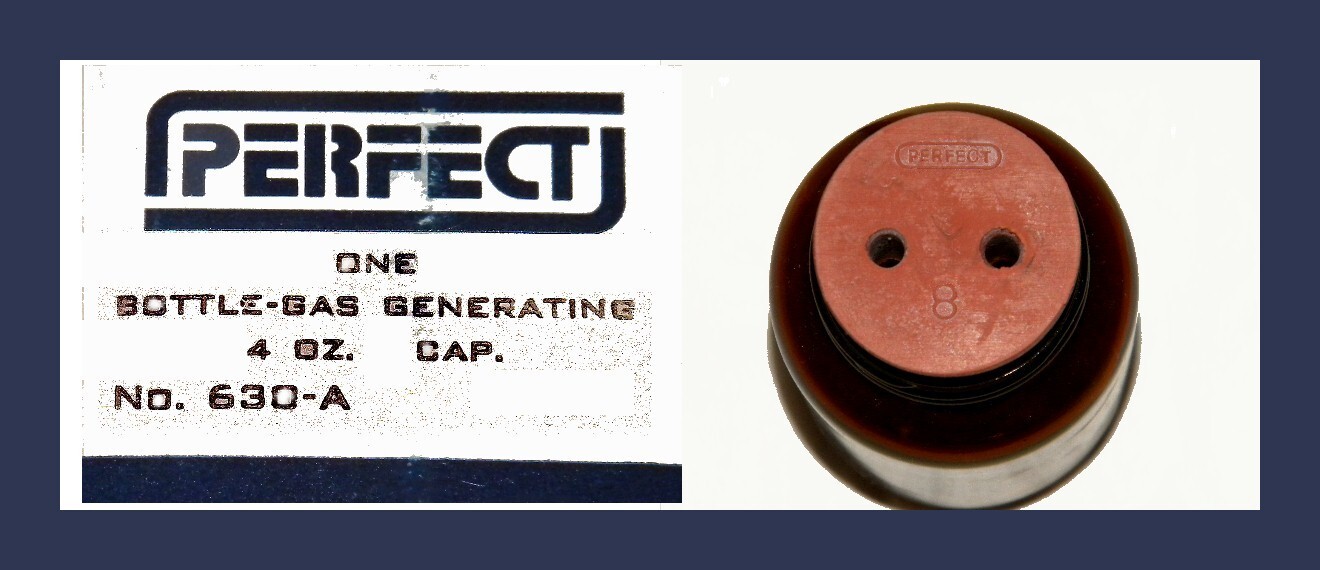 PERFECT CHEMESTRY ITEM Bottle-Gas Generating with Cap No. 630-A New in Box