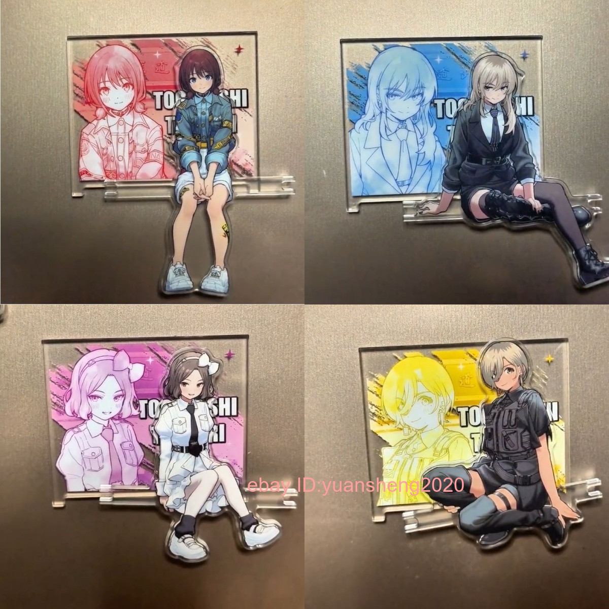 5Pcs Girls Band Cry Acrylic Stand Figure Fridge Magnet Desk Decor Standing Sign