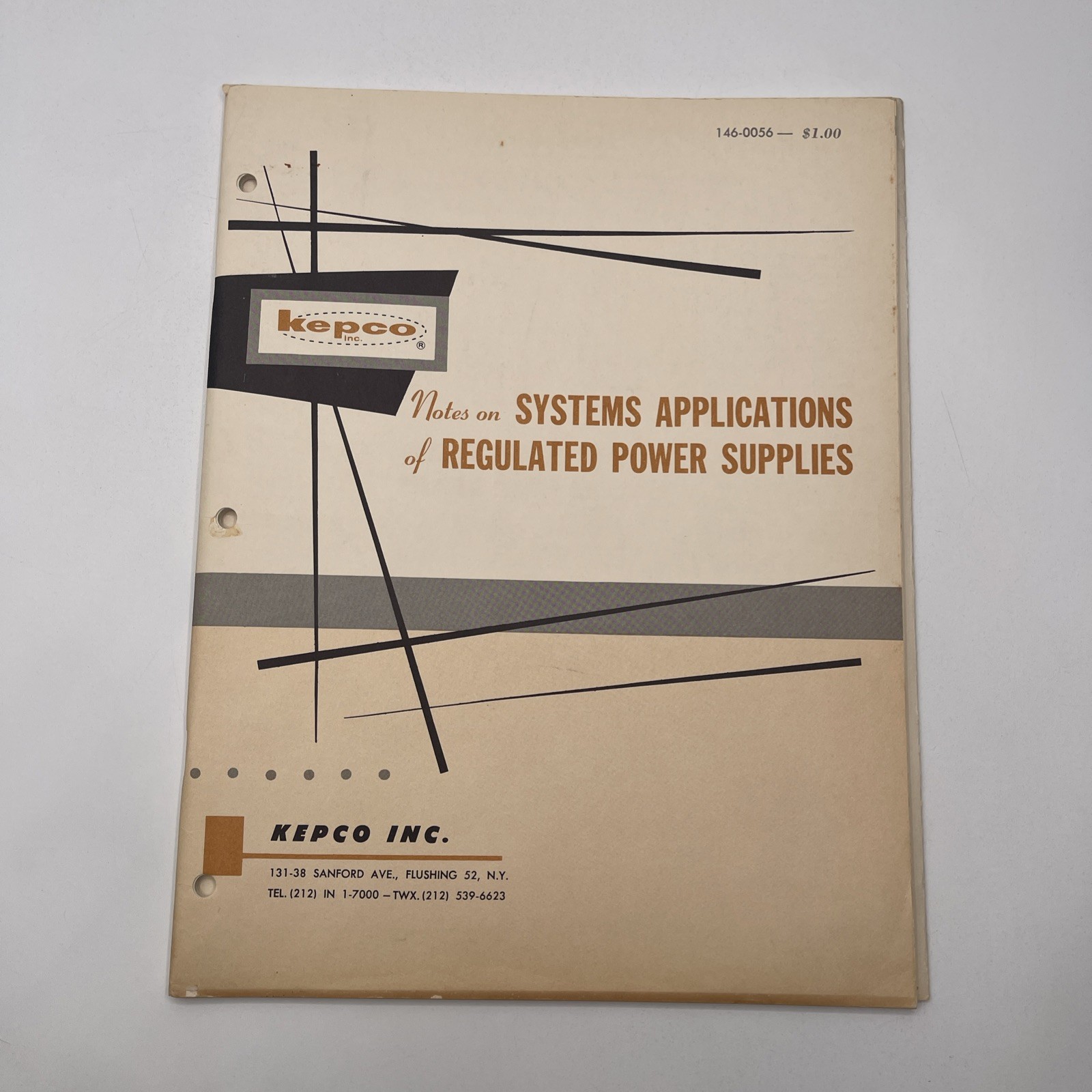 Kepco Notes Systems Applications Regulated Power Supplies Catalog 1962