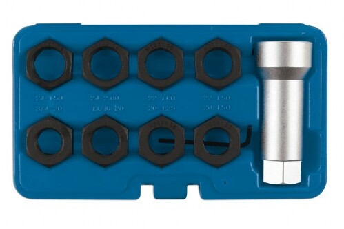 Axle Spindle Rethreading Tool Set 9pce FOR Damaged or Rusty Axles Thread Repair