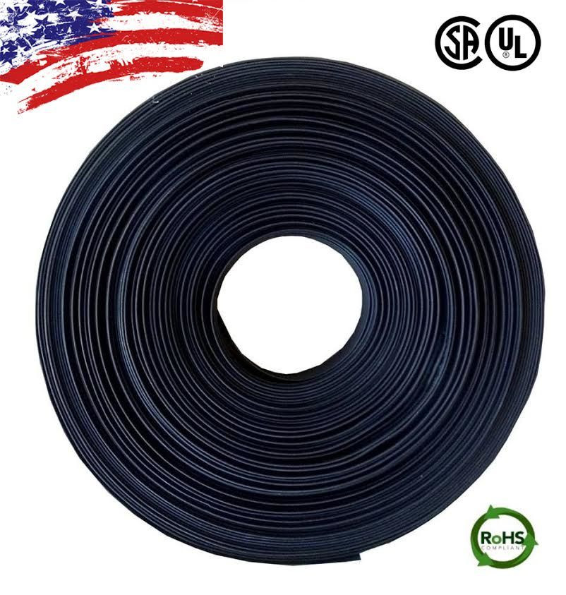 25 FT. 25' Feet BLACK 5/8" 16mm Polyolefin 2:1 Heat Shrink Tubing Tube Cable US
