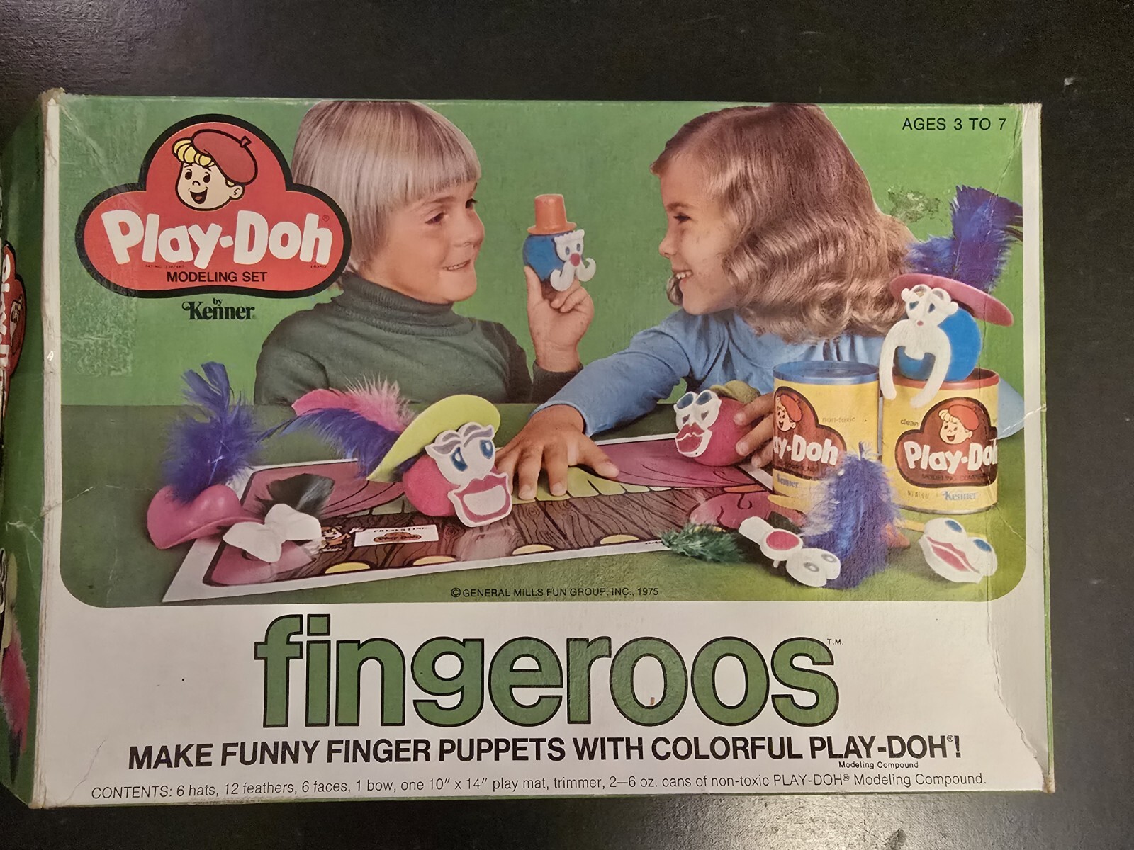 1975 Kenner Play-Doh Fingeroos Set Play Doh Vintage with Box Playdoh