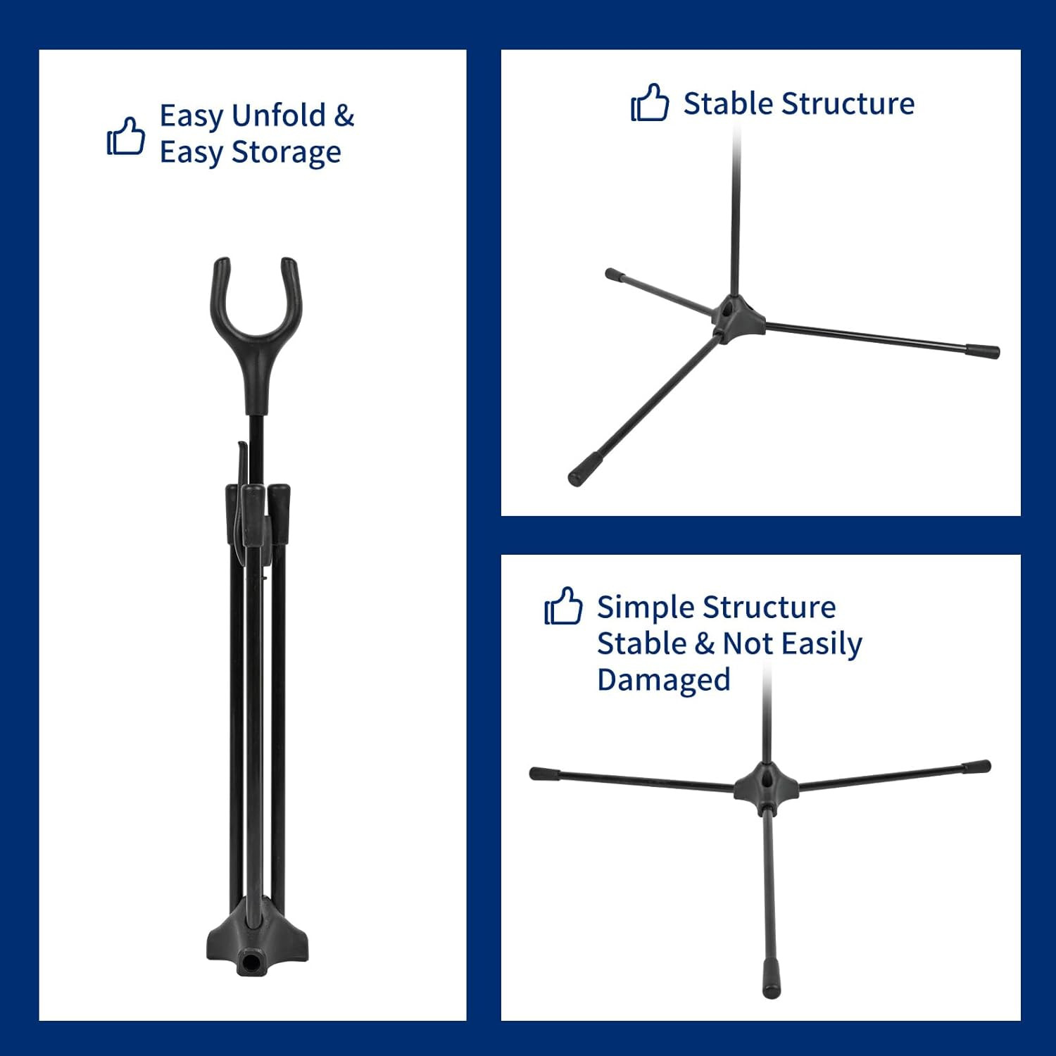Archery Bow Stand - 14.6" Height Lightweight Bow Stand, Foldable Bow Rack Holder