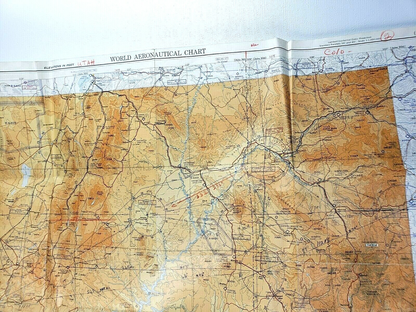 Bryce Canyon World Aeronautical Chart 28th Edition 1965