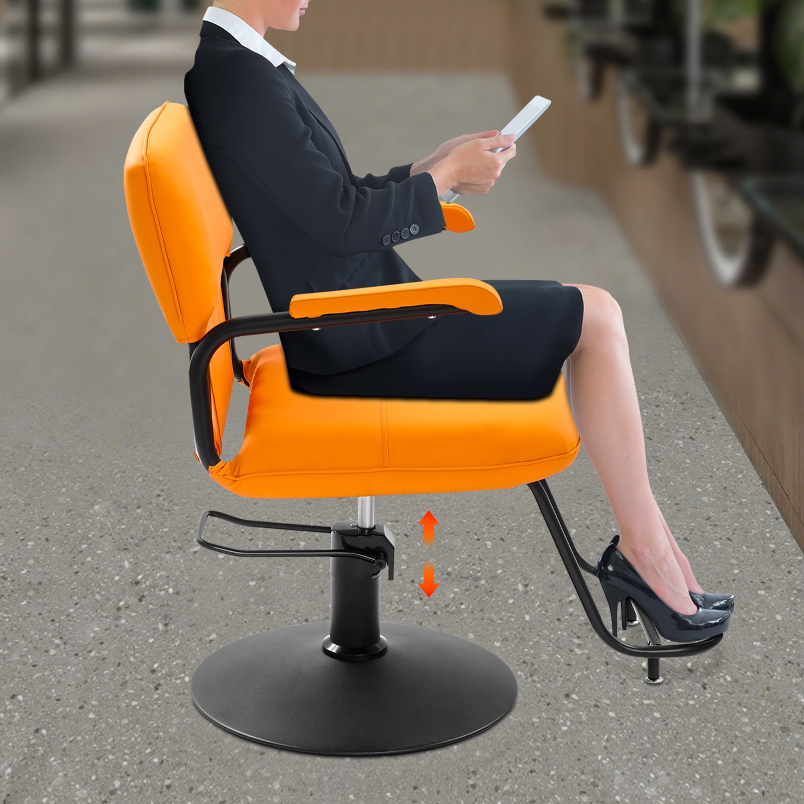 360° Swivel Barber Chair Salon Styling Chair Adjustable Beauty Chair