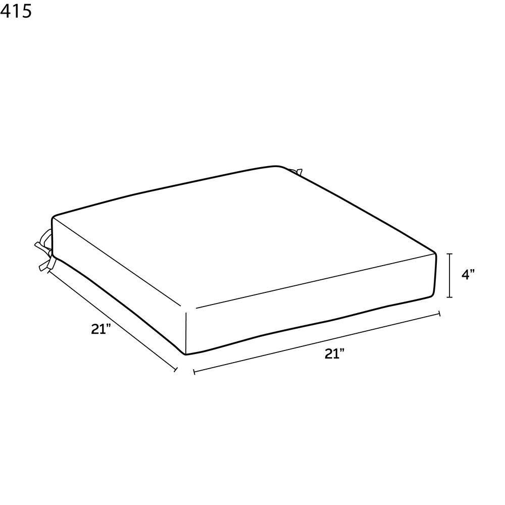 21 In. X 21 In. Tan Leala Square Outdoor Seat Cushion