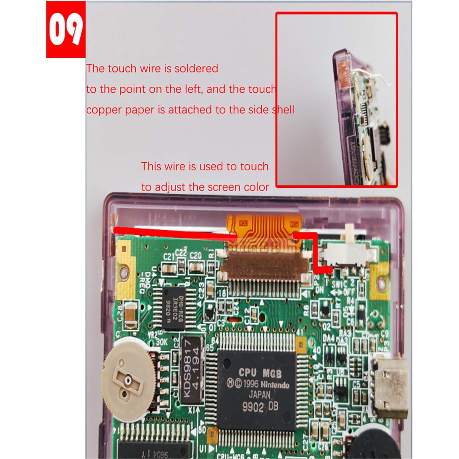 For GBP Game Boy Pocket Game Console IPS Backlight LCD Display Screen Replace