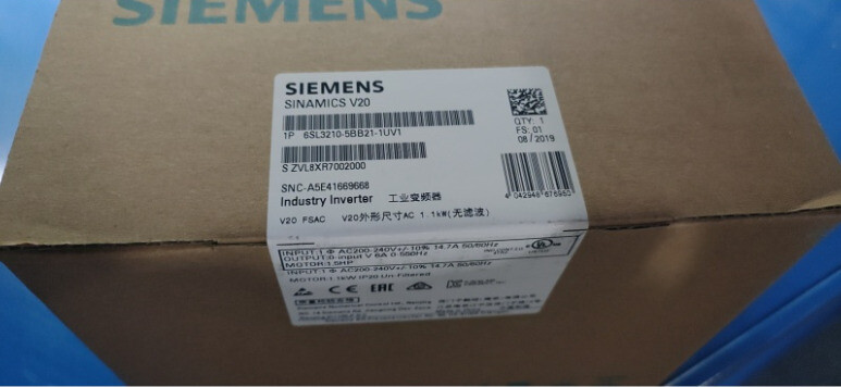 1PCS New Siemens 6SL3210-5BB21-1UV1 V20 Industry Inverter 220V 1.1KW Brand *SE