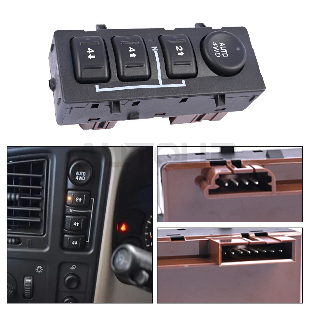 4x4 4WD Selector Control Switch for Chevy Silverado Sierra 1500 2003-07 15136039