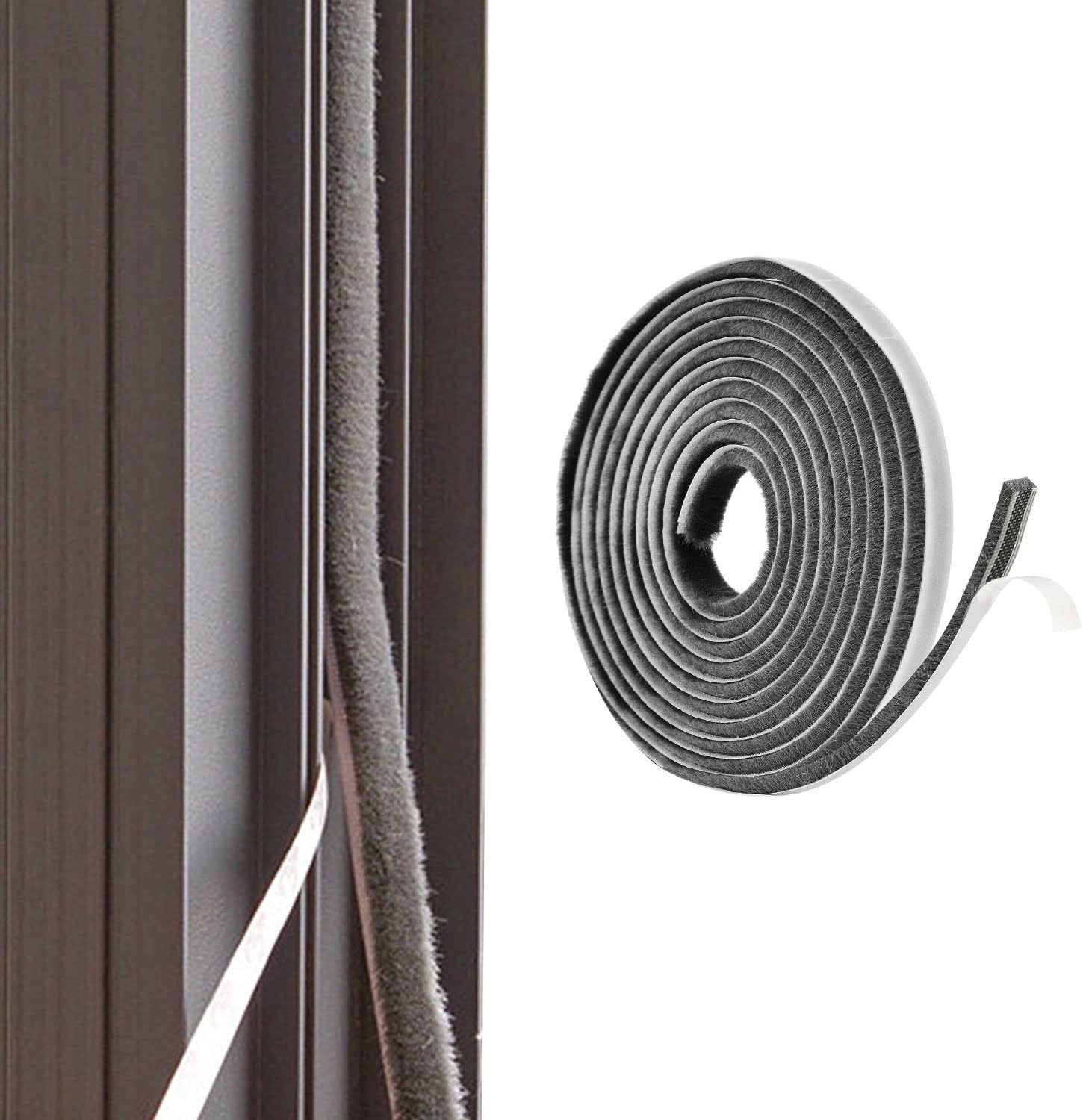 33FT Brush Weather Stripping - Weatherstripping for Sliding Windows/Glass Doors,