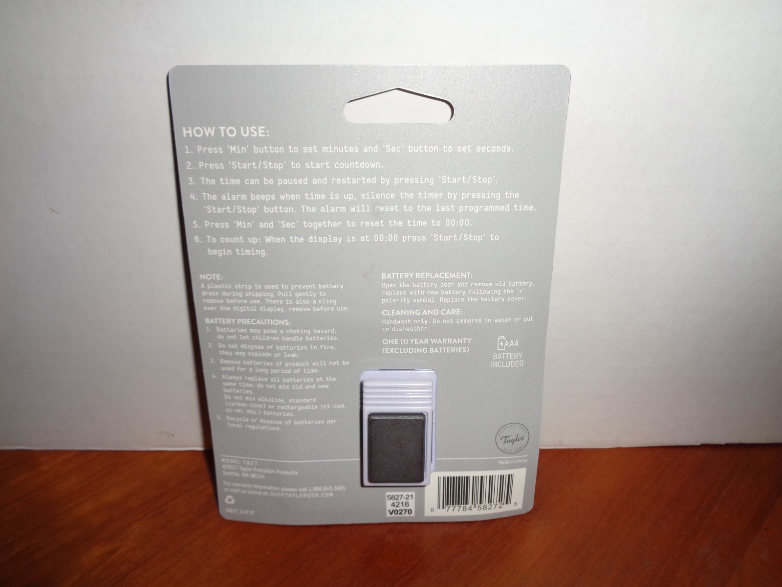 Taylor Multi-Purpose Large Display Digital Kitchen Timer With Magnetic Back Clip