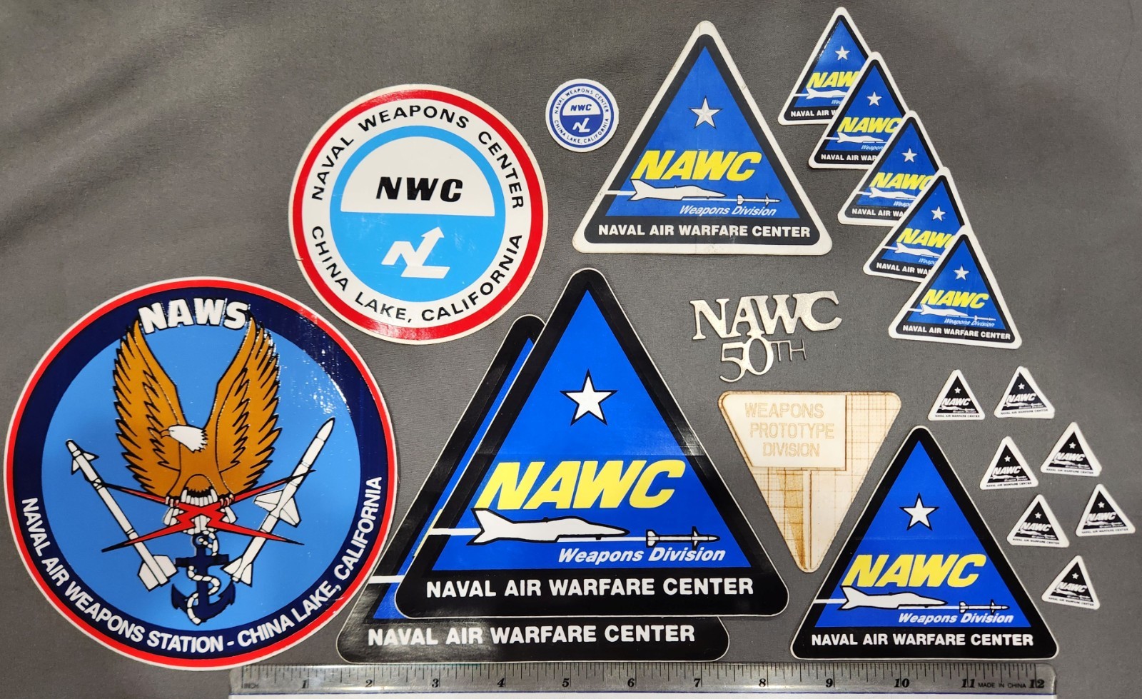 21pc US Navy NAWC NAWS China Lake Decals Stickers Set Mid-1990s Military Lot