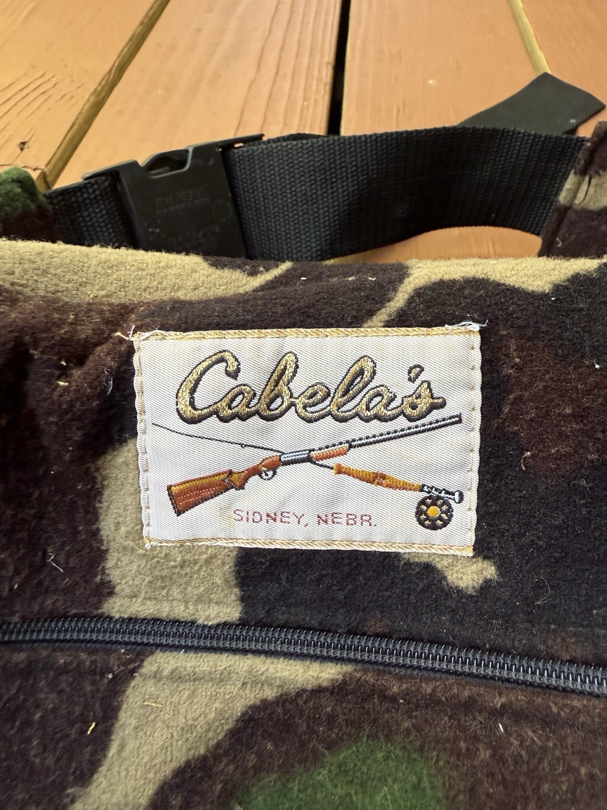 VTG Cabela's Camo Fleece Fanny Pack Frog Hunting Bag