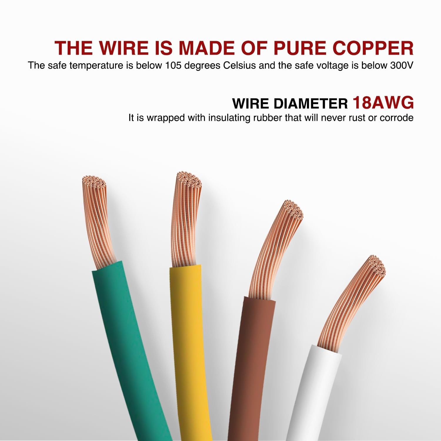 Heavy Duty 4-Way Trailer Extension Cable – 5 Feet, Pure Copper, Weatherproof