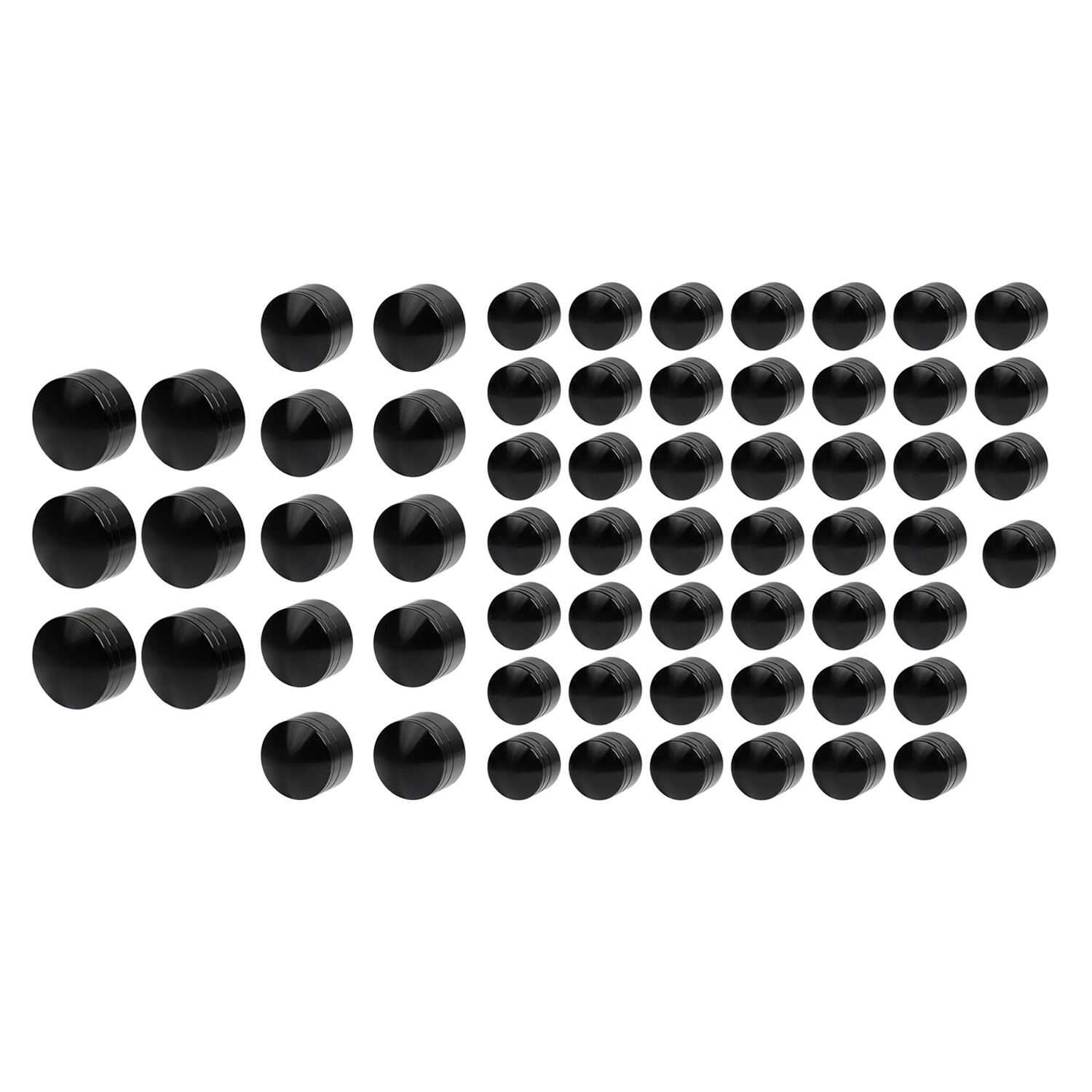 62pcs Black Engine Bolt Cover Cap Kit For Harley Electra Glide Road King Softail