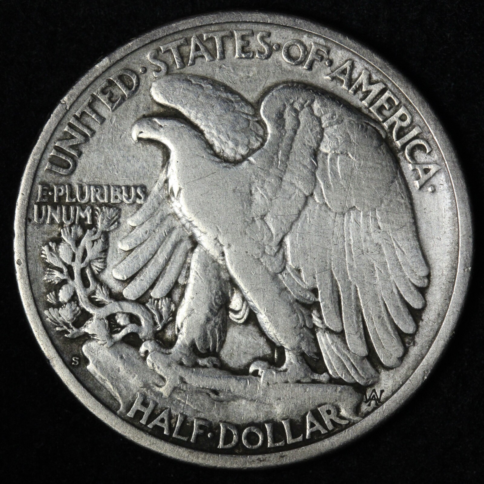 1918-S Walking Liberty Silver Half Dollar CHOICE VF+ E403 QCM
