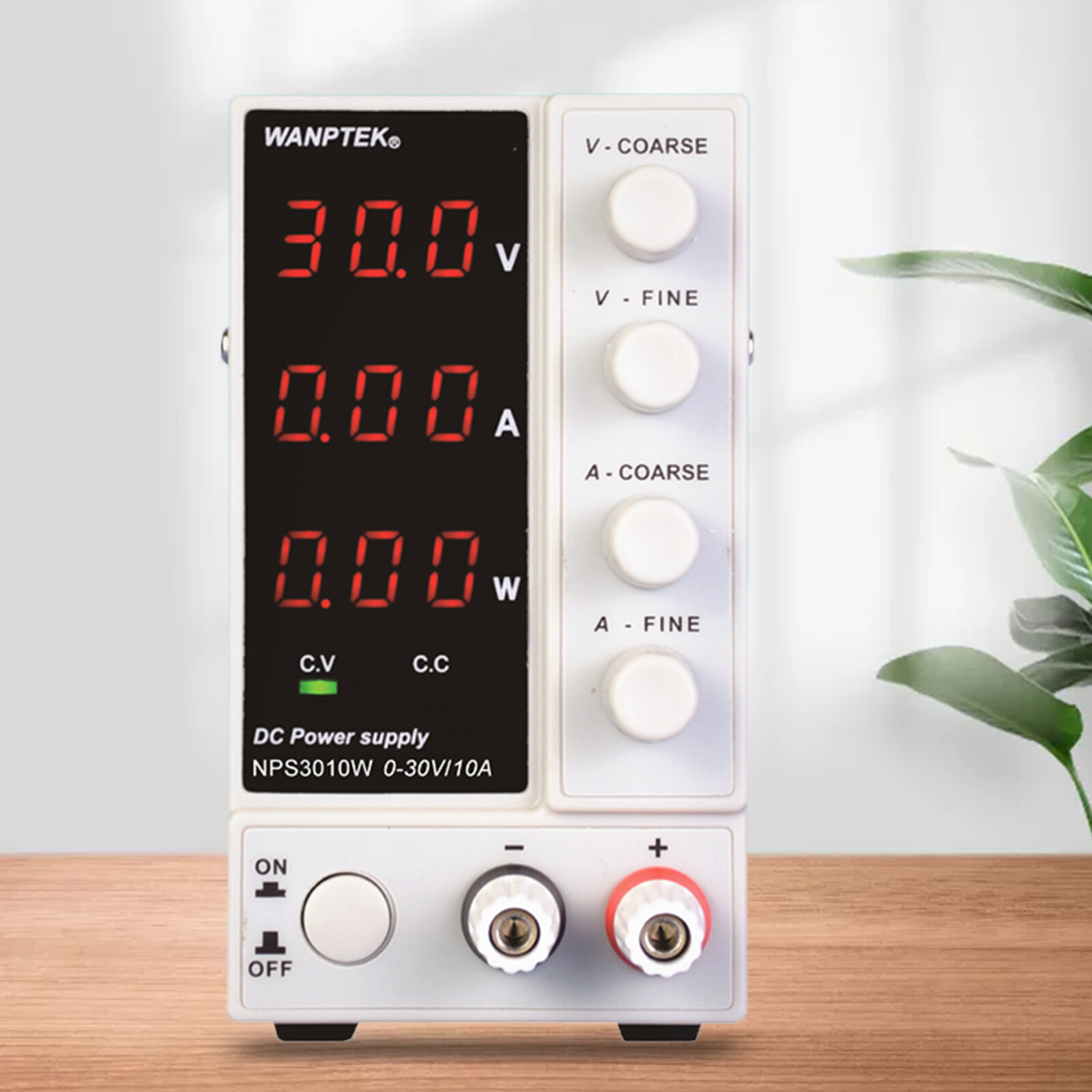300W 0-10A Lab DC Power Supply Digital Variable Regulated Benchtop Power Source