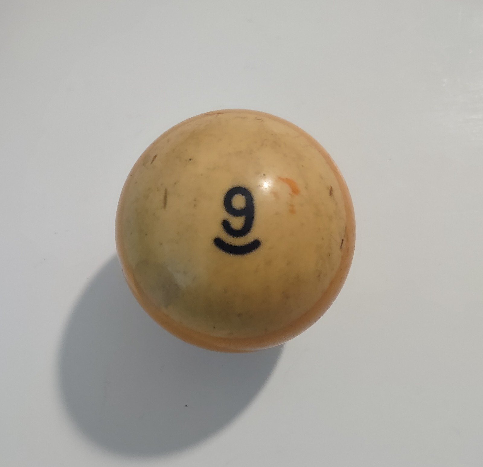 Vintage Bakelite Billiard Ball Pool Ball Butterscotch 9