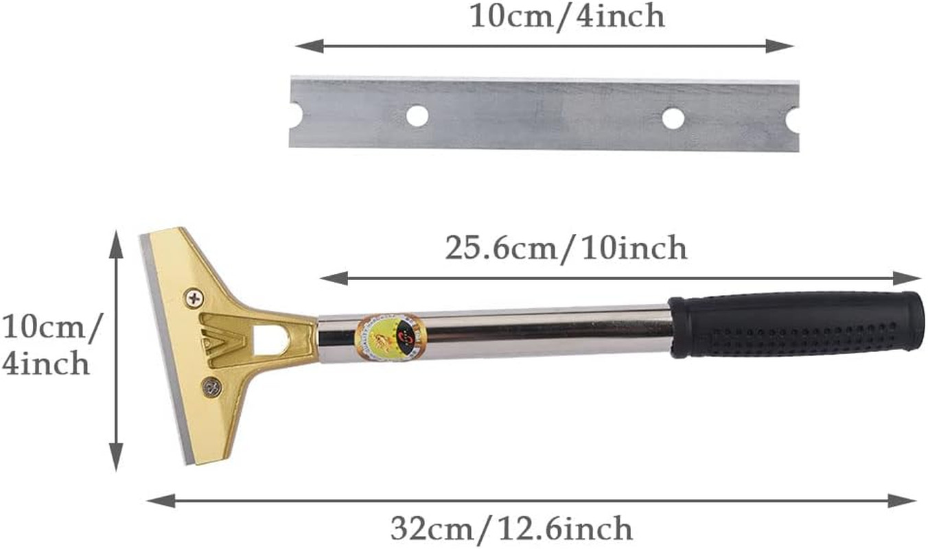 4 Inch Razor Blade Scraper with 20Pcs Extra Metal Blades Multi-Purpose Heavy