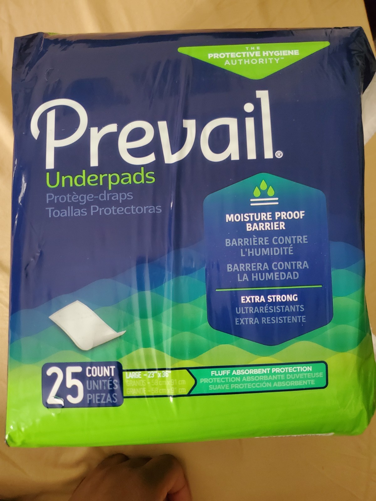 Prevail Disposable Underpads Box Of 6 Bags Of 25 Count