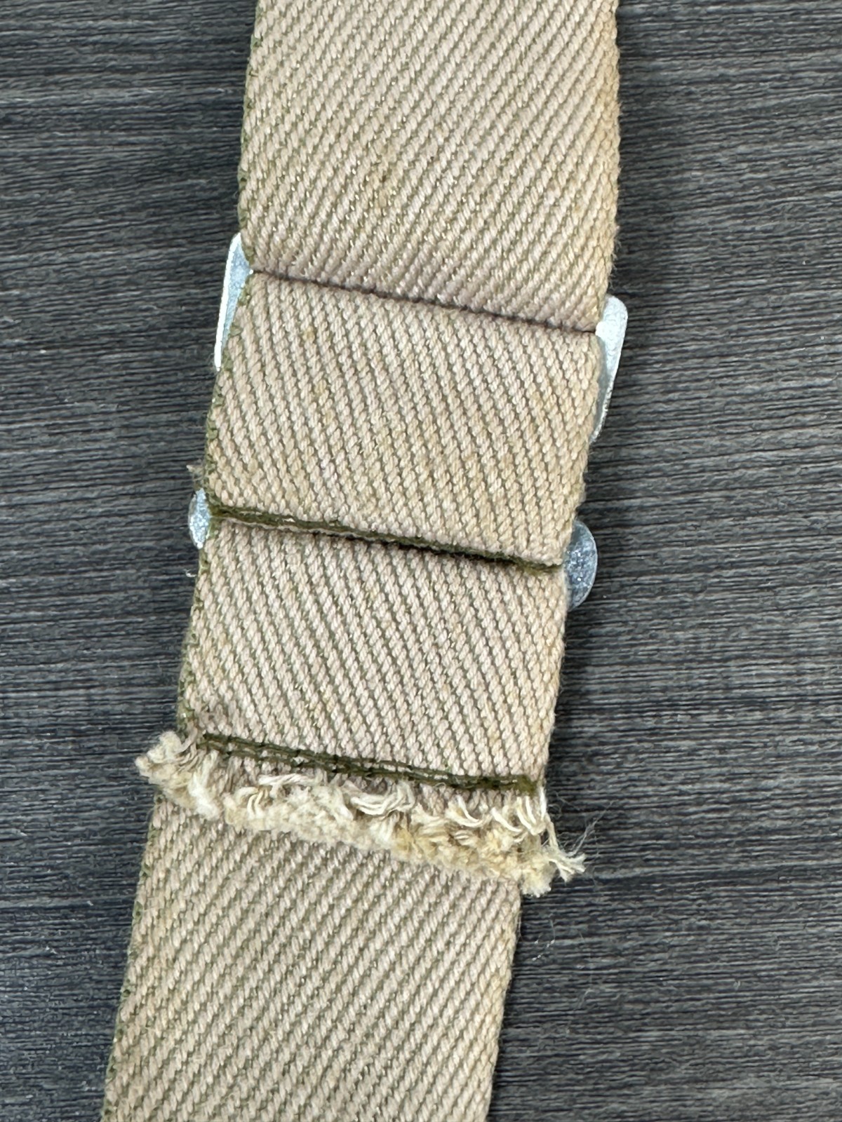 Vintage Galvanized Canteen Metal Wool Felt Covered with Strap