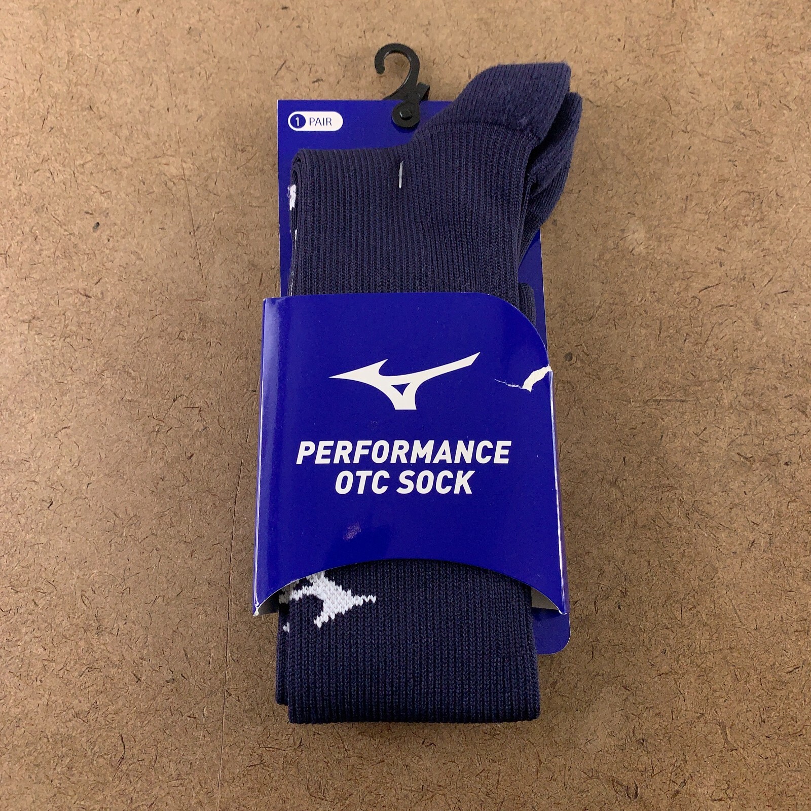 Mizuno Size Small (Y 1-6 W 4-7) Navy Performance OTC Athletic Socks 1 Pair NWT