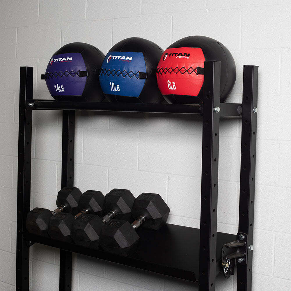 Titan Fitness 6 LB Soft Leather Medicine Wall Ball, Color-Coded Weight Ball
