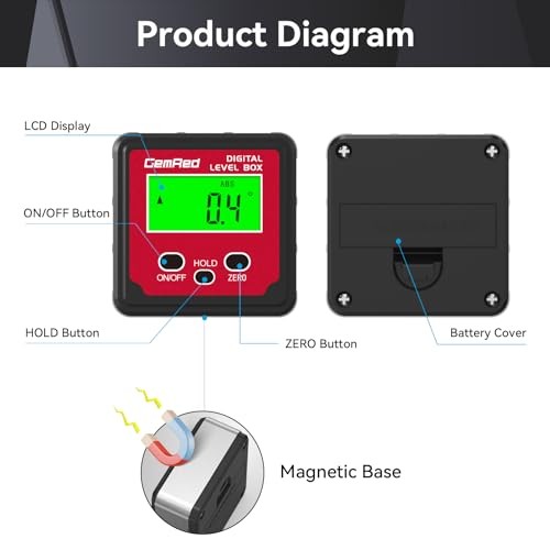 Digital Angle Gauge (Aluminum-with Hold Function)