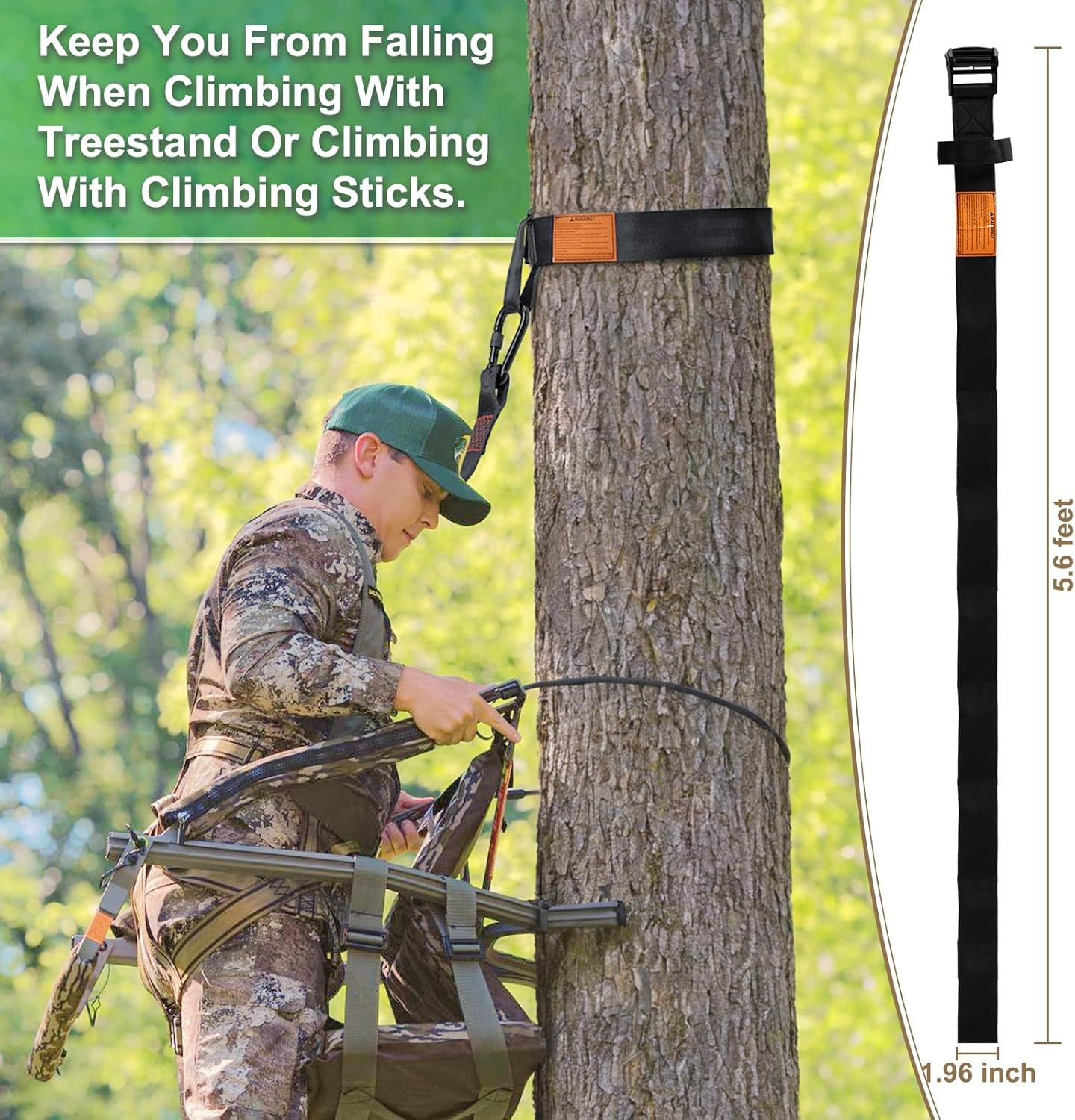 Tree Strap Hunting, Hunting Safety Harness Tree Strap, Tree Stand Safety Strap,