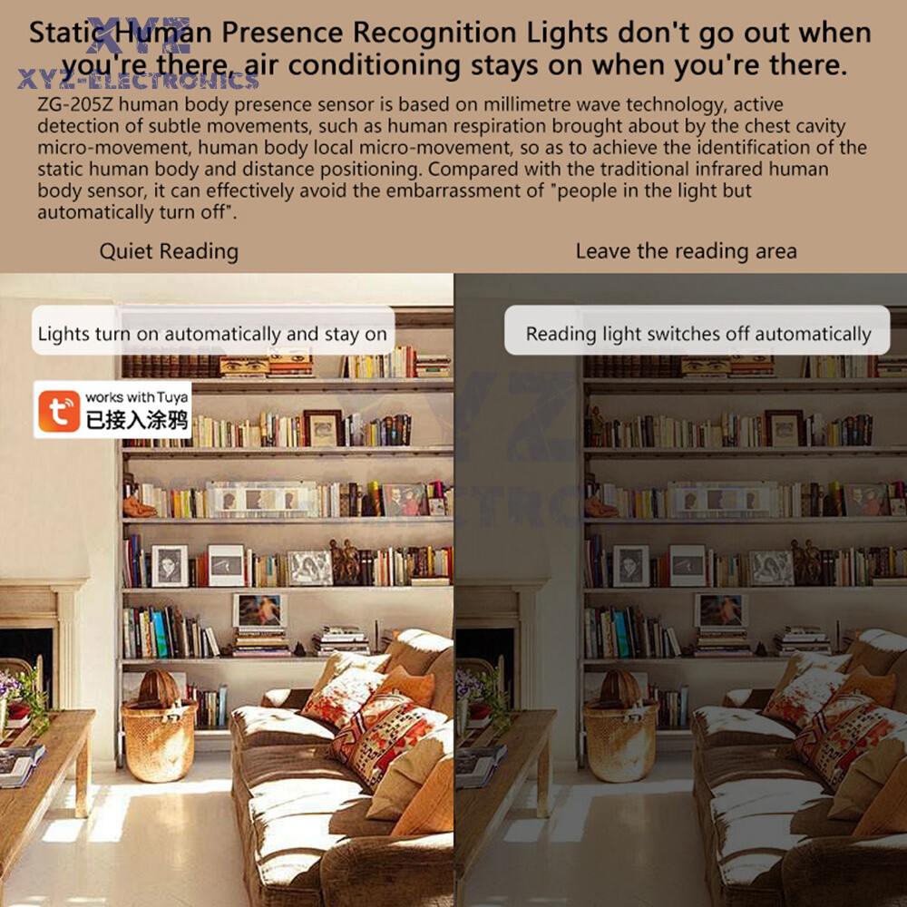 Tuya Zigbee Human Presence Detector Smart Human Body PIR Sensor Radar Detector
