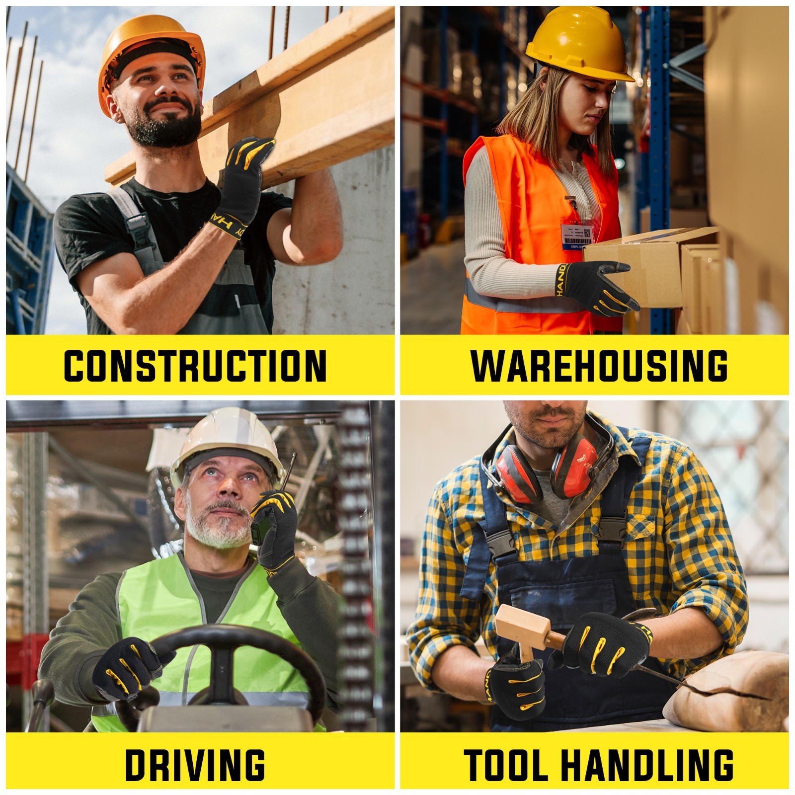 HANDLANDY Work Gloves for Men & Women