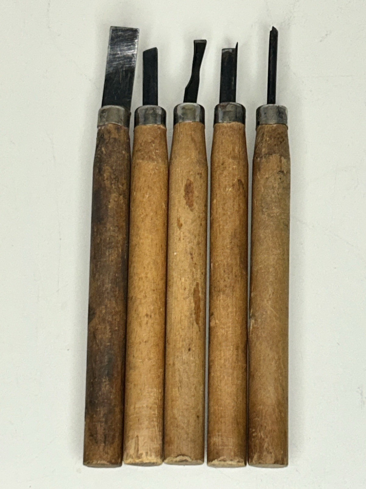 Vintage Wood or Clay Craft Carving Tool Lot of 5 Small Knife Gouge Chisel
