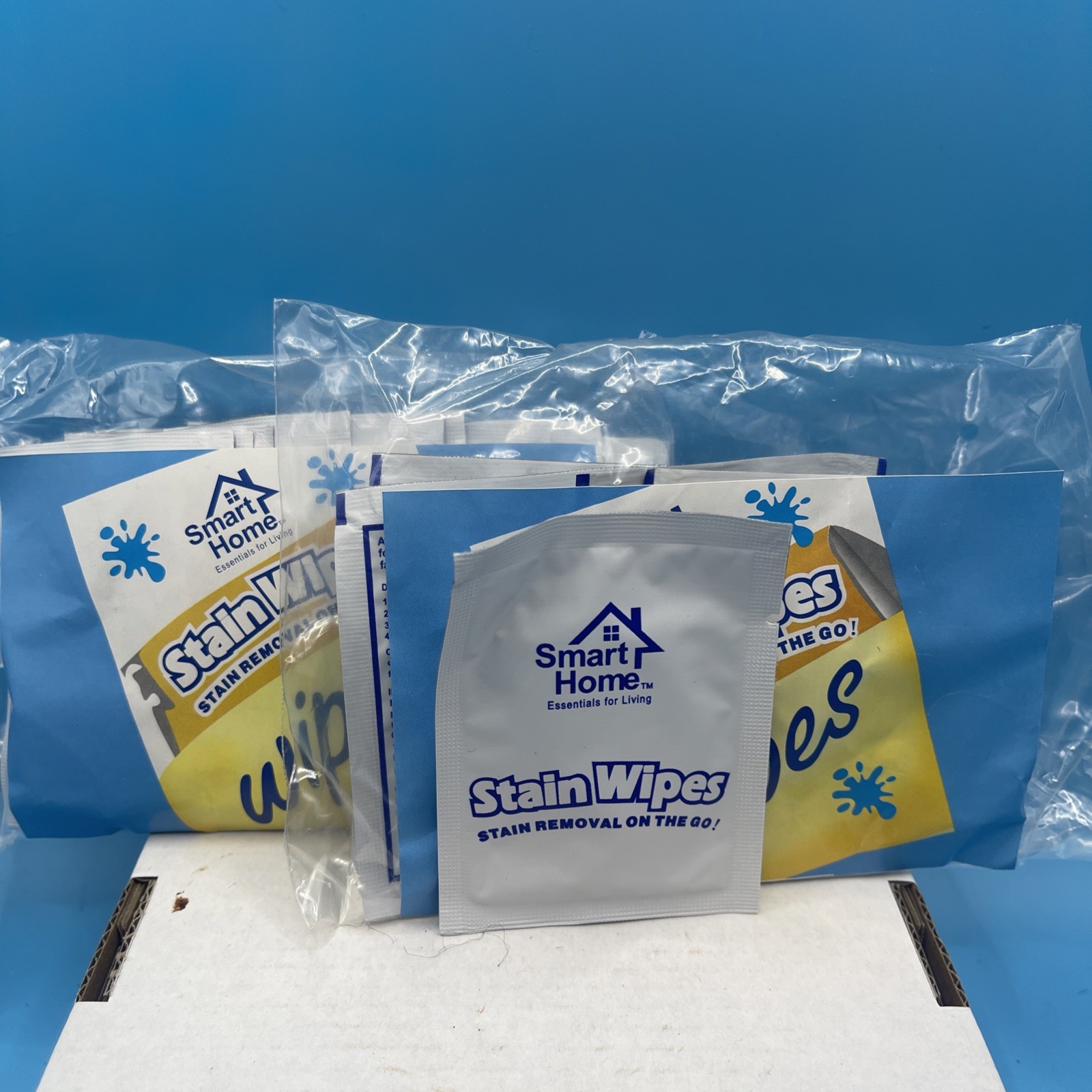 Smart Home Stain Remover Wipes Set of 26 Count Stain Removal On The Go New