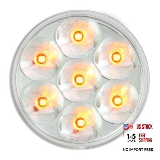 Grand General 76581 Amber 2-1/2" Low Profile Pearl 7-LED Amber/Clear Light Only