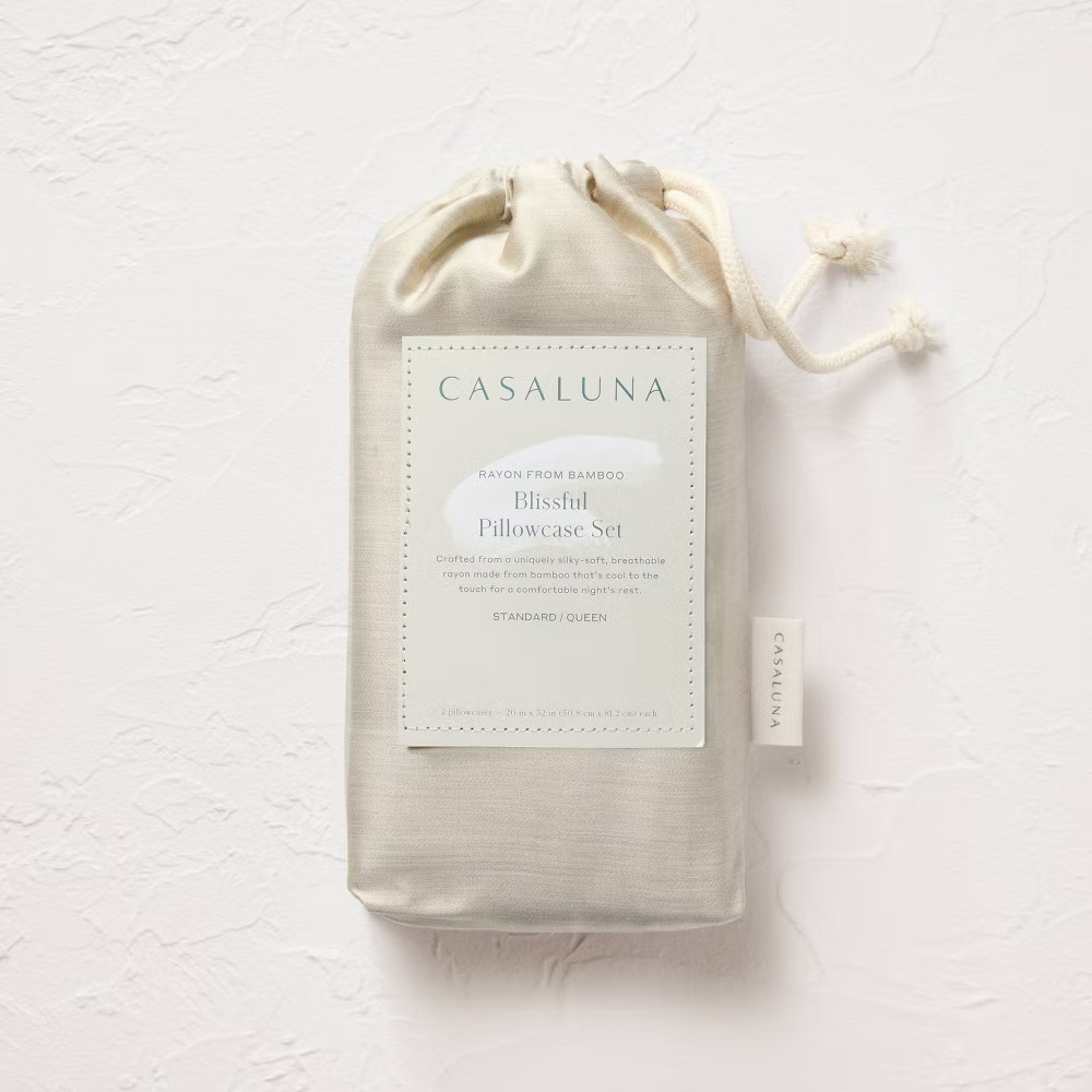 Standard 400 Thread Count Rayon from Bamboo Pillowcases Light Olive Green -