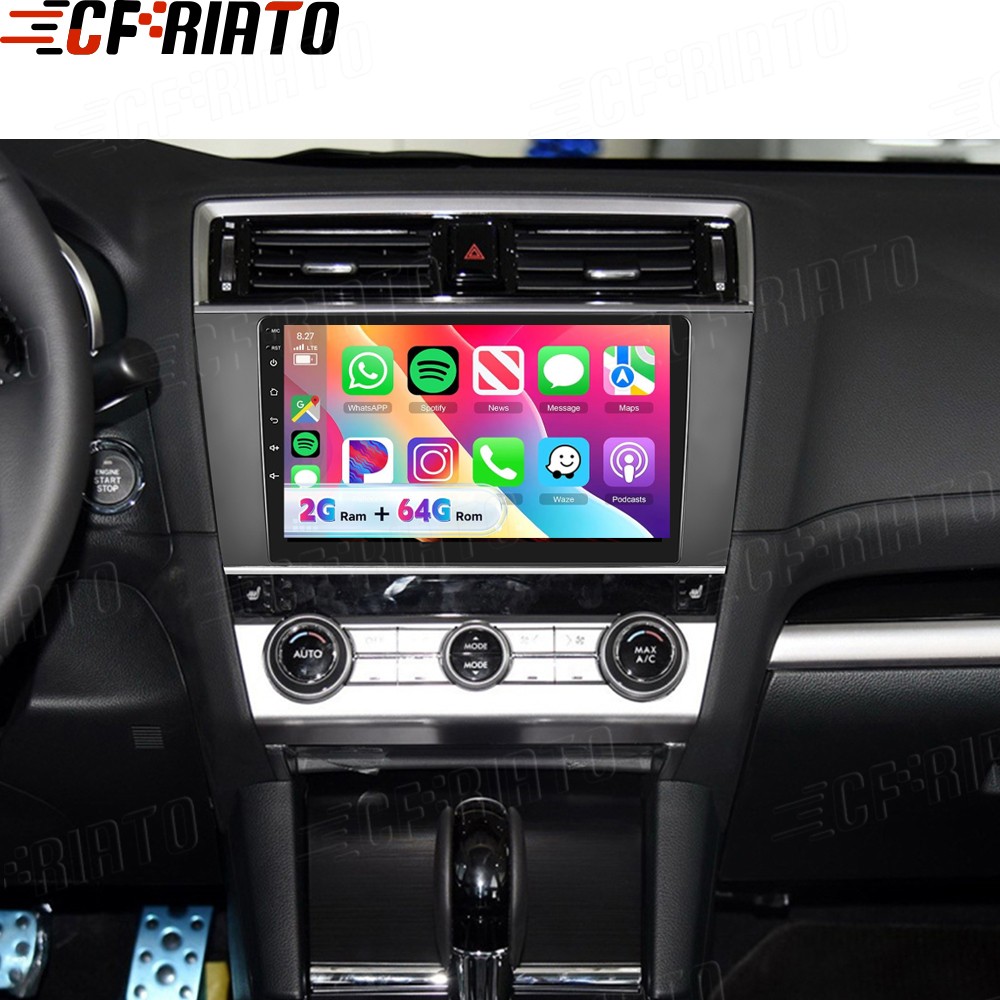 Android 15 Carplay Navi GPS Car Stereo Radio For Subaru Legacy Outback 2015-2018